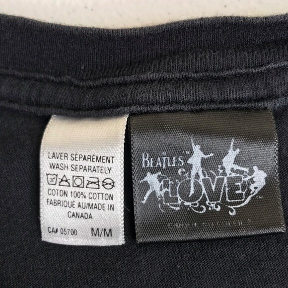 Cirque Du Soleil Beatles Love Black Short Sleeve Crew Neck T Shirt Women Medium - Picture 6 of 14